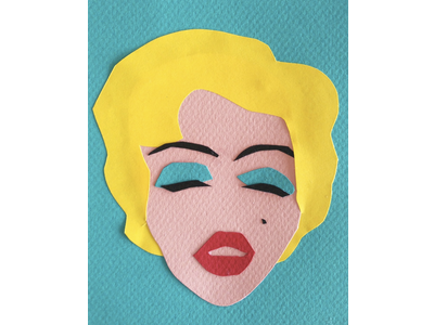 Marilyn icon illustration marilyn papercut pop