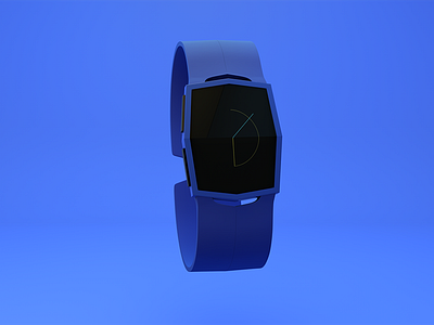 Eclipse 3d blue c4d clock design designthis eclipse interface physical product render watch