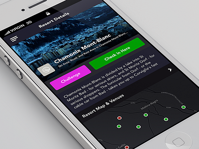 Resort details app flat ios iphone iphone 5 iphone app map minimal retina