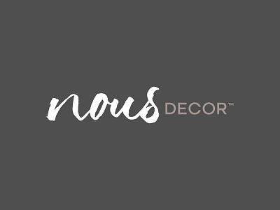 Nous Decor brush brushpen decor draft lettering logo nous sketch tombow type typography