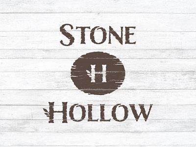 SH brown logo natural old organic rustic sign stone type vintage wood