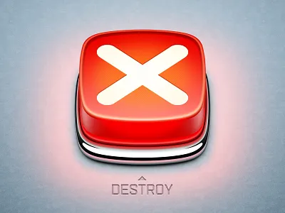 Destroy app icon alarm app app icon artua button destroy icon illustration ios kill red