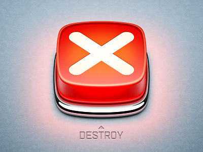 Destroy app icon alarm app app icon artua button destroy icon illustration ios kill red