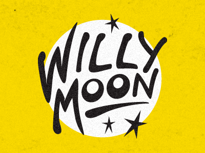 Willy Moon 50s logo star typography willy moon