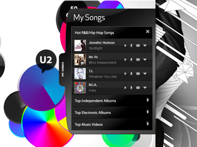 Billboard.com Songs design photoshop ui userexperience userinterface ux