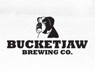 Final BucketJaw Logo beer brand brewing bulldog logo sketch vector