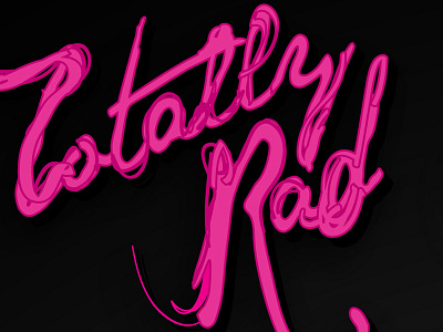 Totally Rad 80's typography 80s illustration pink typography