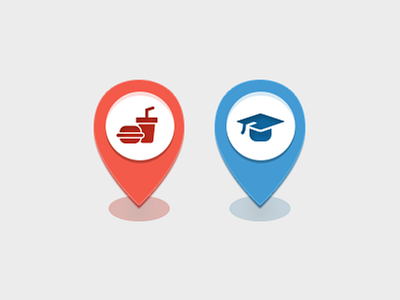 Map Categories drink education food icons map map icons