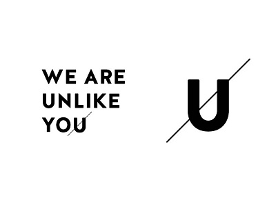 We Are Unlike You branding concept copy identity