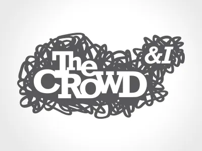 The Crowd & I Logo black and white branding identity logo