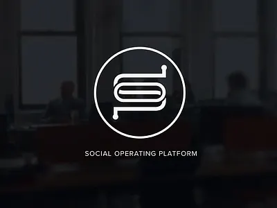 Social Operating Platform Logo brand branding dark design graphic design identity logo logo study sop