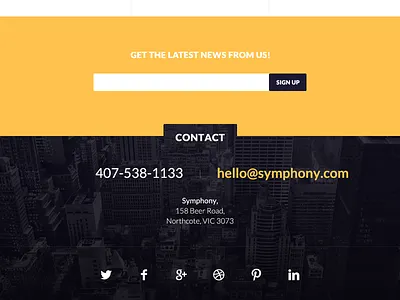 Homepage WIP contact footer homepage landing page newsletter web site