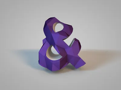 Geode Typography 3d type ampersand cinema 4d diligence geode rendering stuart wade typography