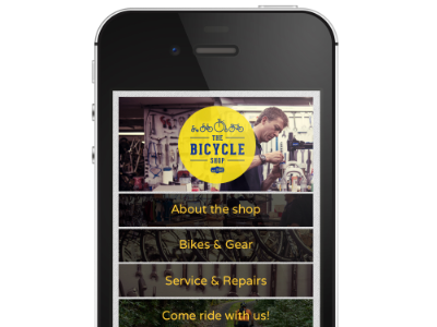 The Bicycle Shop mobile bicycle identity mobile