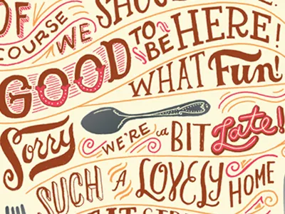 Small Talk Wine lettering spoon wine