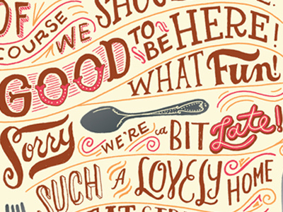 Small Talk Wine lettering spoon wine