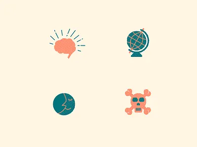 just some icons... brain brain power crossbones danger fitness globe health icon infographic moon skull sleep