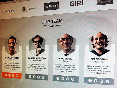 Team Page client design experiment interface polygon team ui ux web