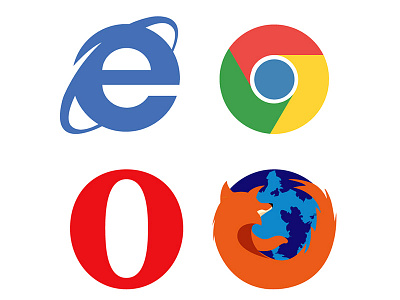 Flat Browser Icons icon illustration vector