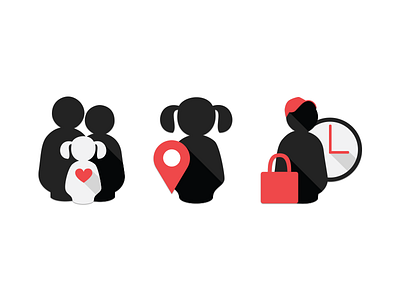 In Progress Icons 3 flat icons