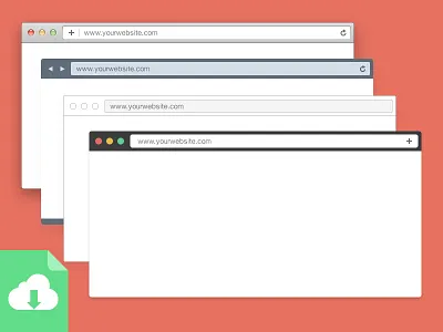 Browser Mock-up Frames - Free Download browser download flat frame free freebie mockup psd