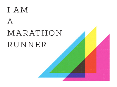 I Am A Marathon Runner cmyk music running spotify texture yellow ostrich