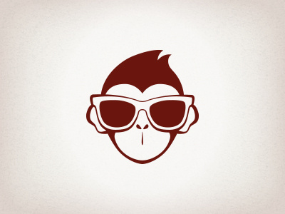 Chimpster's Favorite chimp head hipster identity logo monkey ray bans retro vector wayfarer