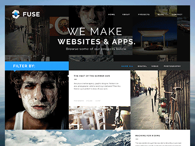 Fuse - Project Page fuse launch page pixelgrade portfolio themeforest themes wordpress