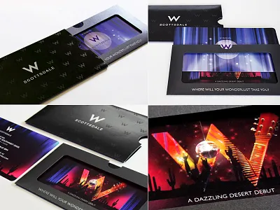W Scottsdale hotel invite luxury print