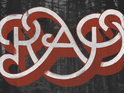 Rad hand drawn letter sketch type typography