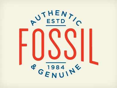 Fossil apparel brand branding fossil logo type typography
