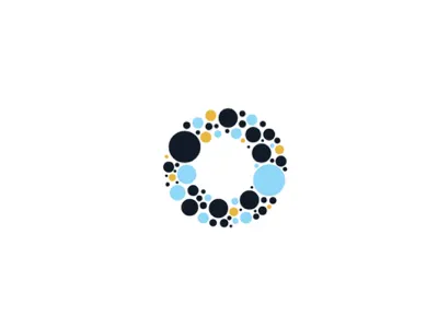 O Monogram bubbles circles logo mark o