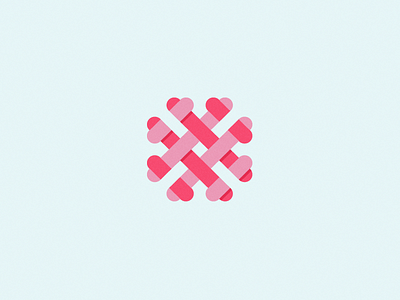 Tangled Hearts wip. dribbble friends fun heart logo love mark tangled wip