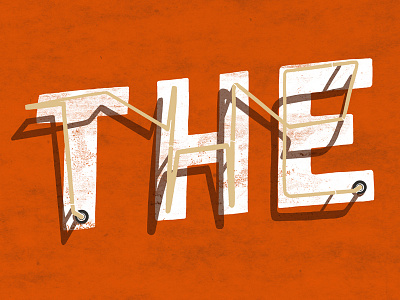 The hand lettering illustration lettering logo