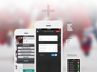 Application Overview > Sharing + Add User app athlete development mobile record ui video