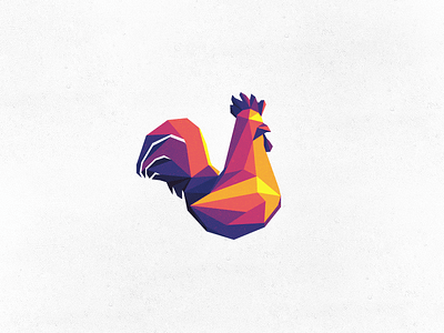 St. Paul UCC Logo Mark church concept glass logo polygon rooster stained