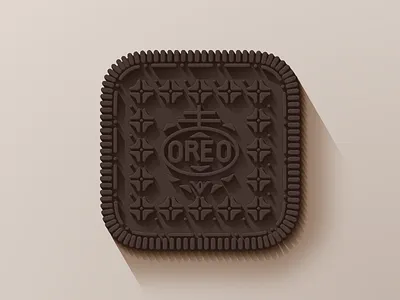 Flat long shadow Oreo cookie flat icon ios long shadow oreo