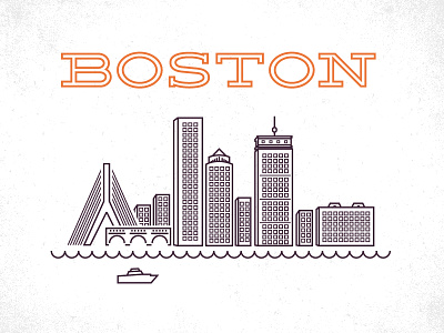 Boston Skyline boston city illustration skyline