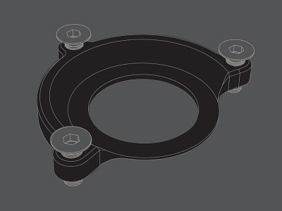 Chain Guard Part Ii Draft View 1 E Sm 3d illustration 3d illustrator 3d modelling chain guard illustration mountain bike part technical illlustrator technical illustration