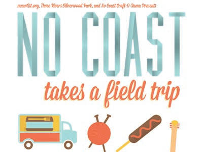 No Coast Promotional Poster branding corndog craft craft fair fair food illustration knitting promotion truck typography