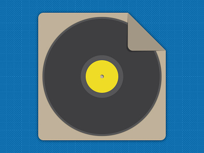 Record Sleeve draft flat icon record sleeve