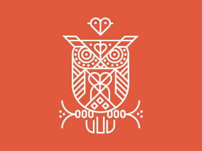 Owl Draft illustration owl signet