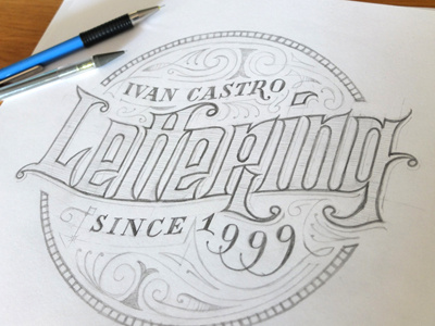 1999 lettering self promo sketch victorian