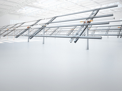 Solar Racking 3D Setup 3d environment ios modelling photoshop post sales solar