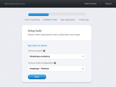 Continuous Integration for iOS (try form) ci continuous integration interface ios try form ui