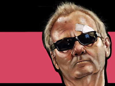 Bill Murray Broken Flowers Pink 1280 bill murray digital illustration sketch sketchbook sketchbook pro