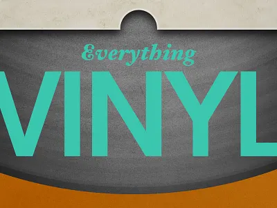 Vinyl illustration record vinyl