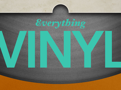 Vinyl illustration record vinyl