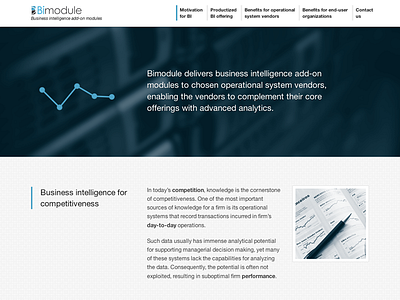 BImodule marketing page