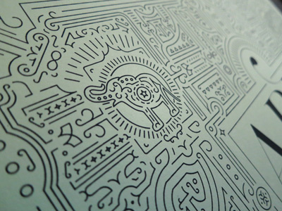 Aria II design illustration ornament screen print